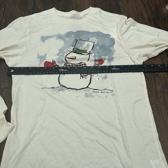 St. Jude Size Small Snow Man Winter Christmas Long Sleeved T-Shirt NWOT - Picture 4 of 6
